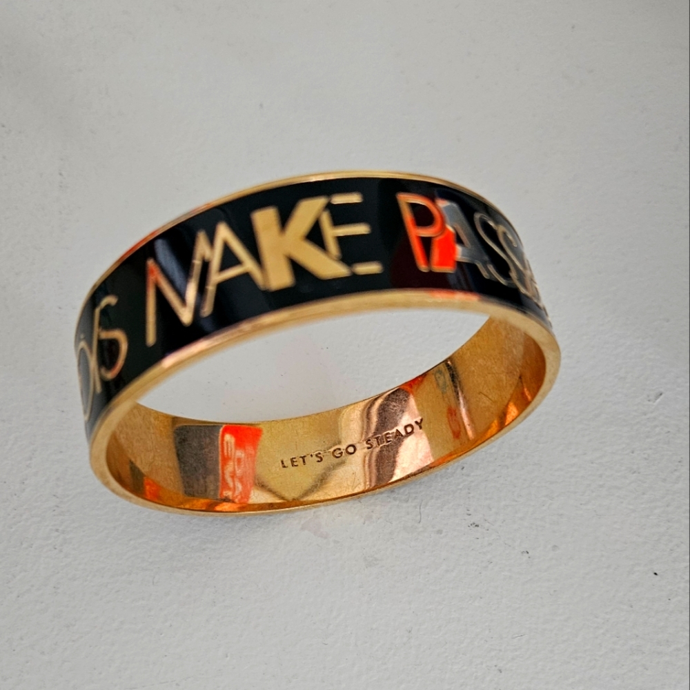 Kate Spade Bracelet, One Size, Gold/Black